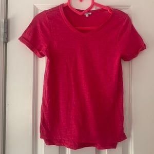 Pink T-shirt V-neck